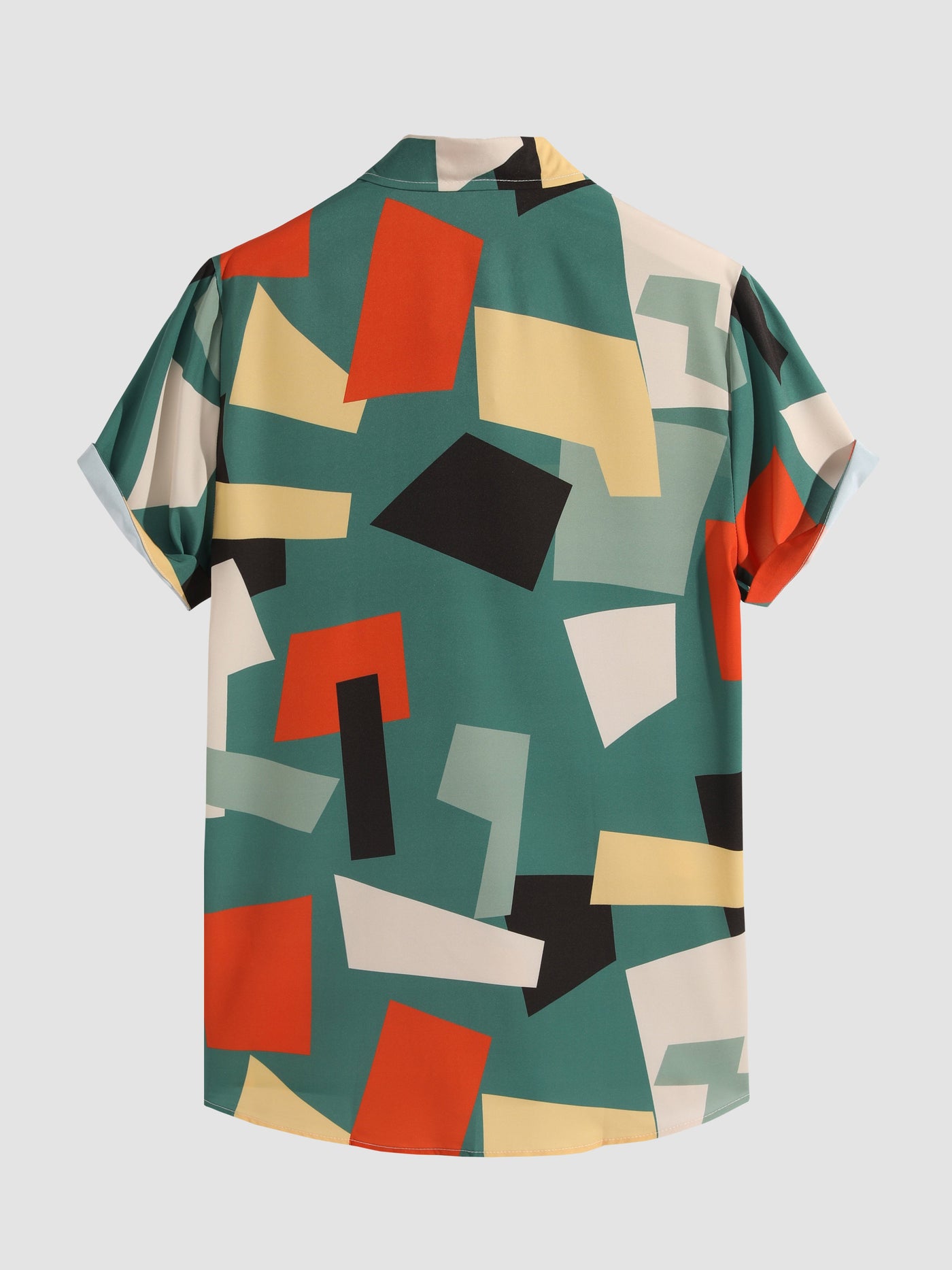 Arvad® | Geometric Color Block Print Button Up Shirt