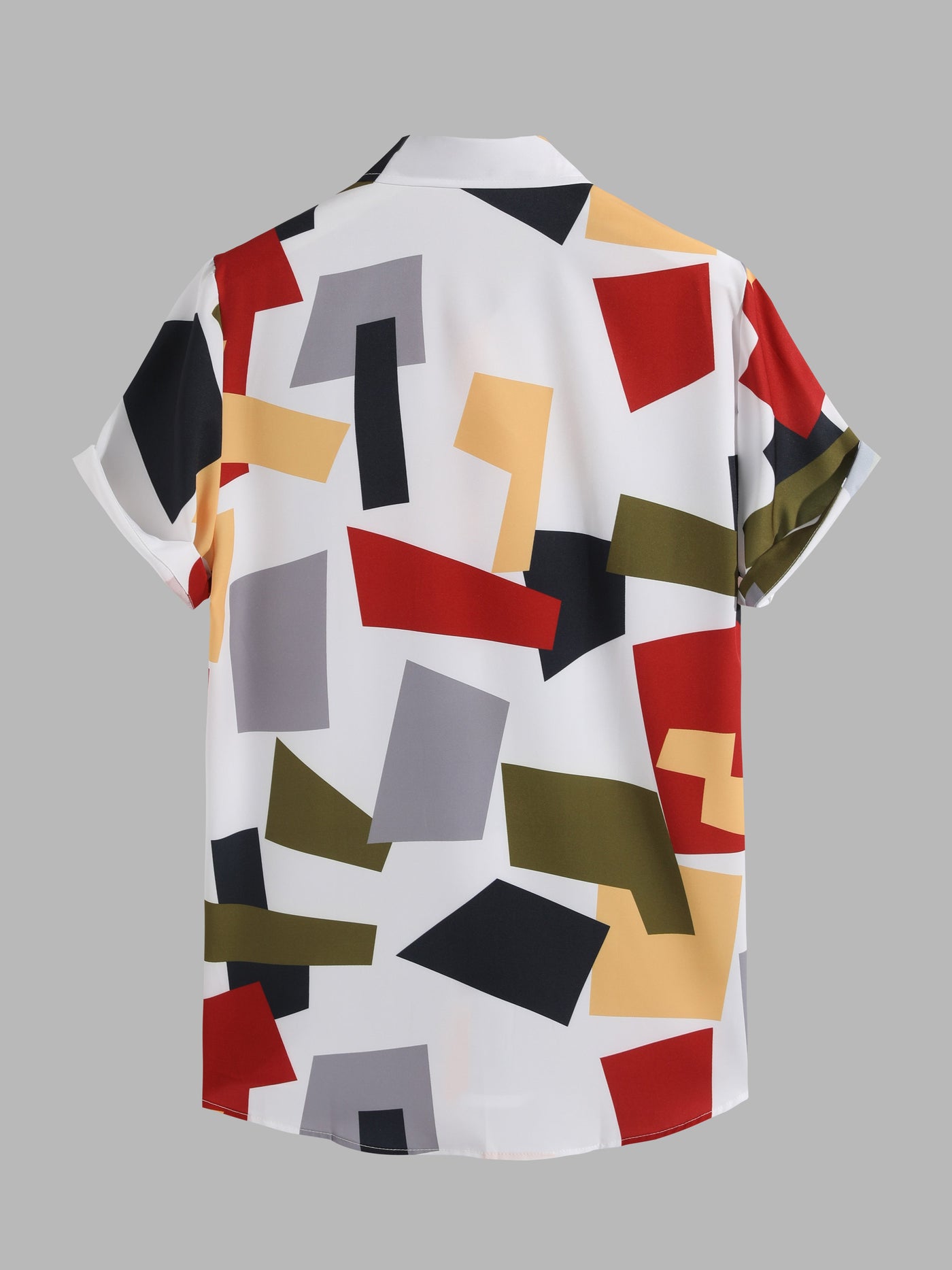 Arvad® | Geometric Color Block Print Button Up Shirt