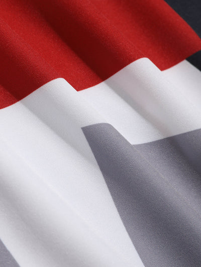 Arvad® | Geometric Color Block Print Button Up Shirt