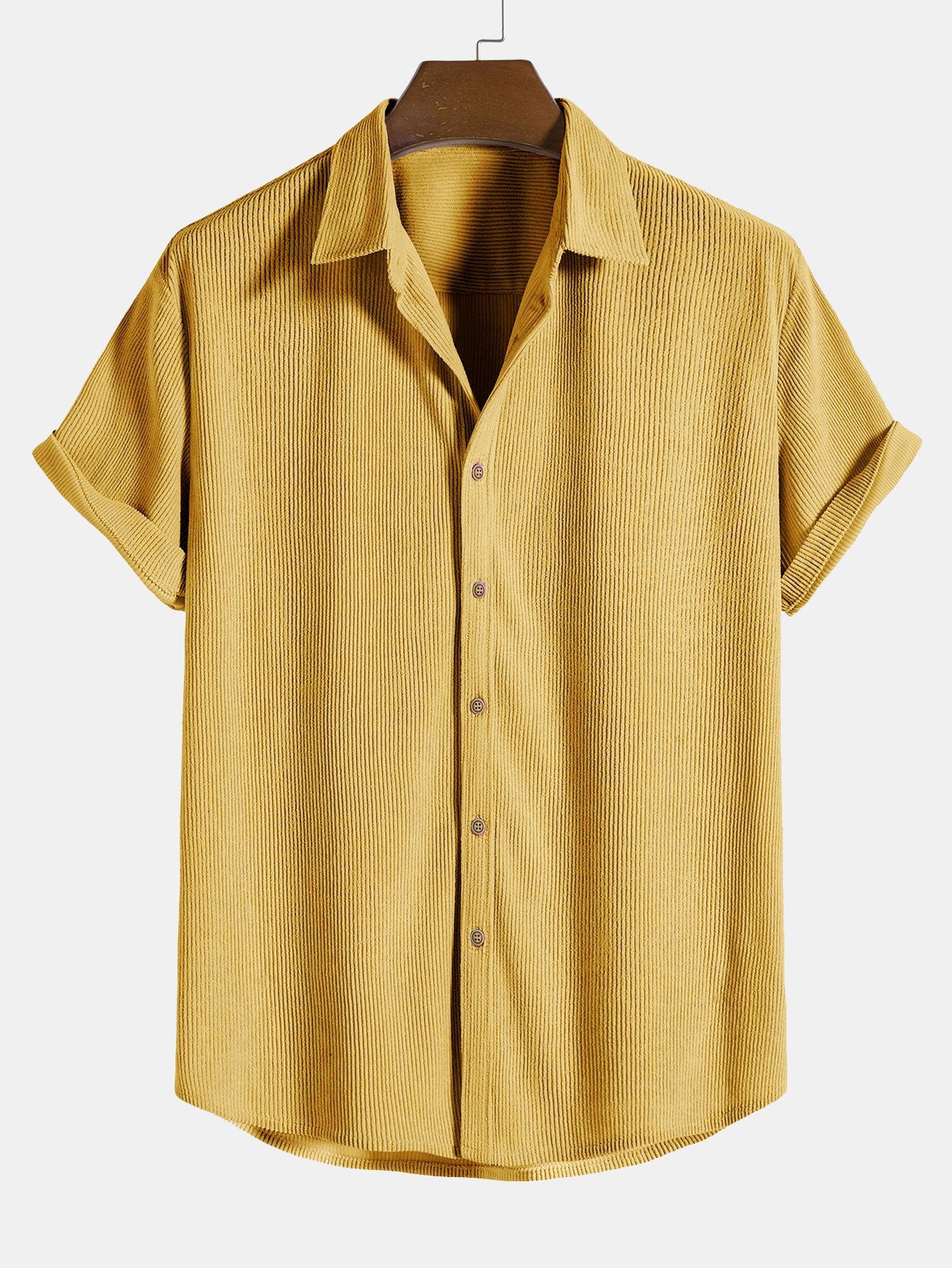 Curtis® | Corduroy Button Up Short Sleeved Shirt