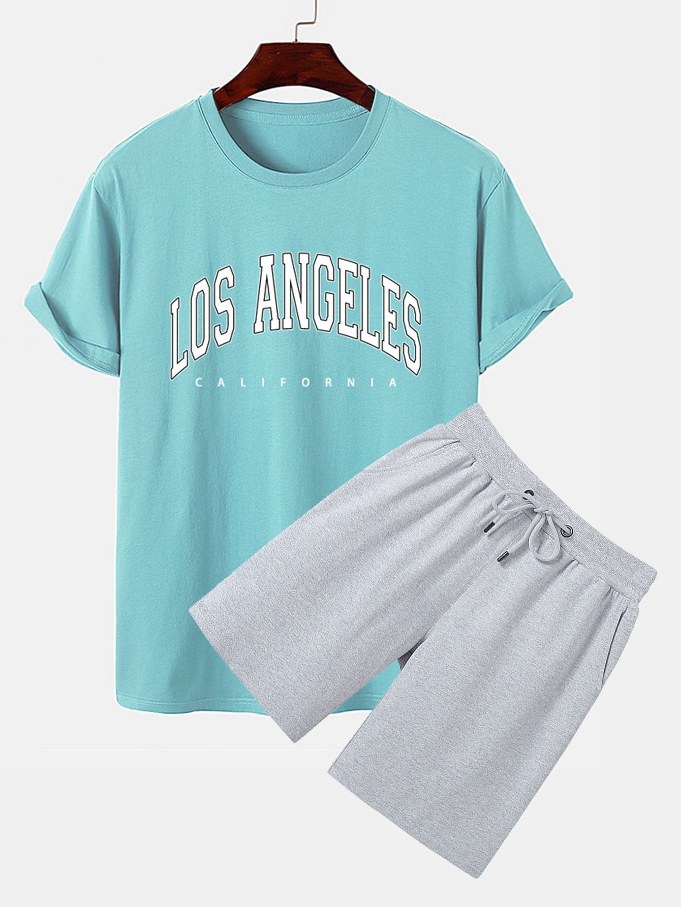 Pedro® | Los Angeles Print T-Shirt & Mid Length Shorts