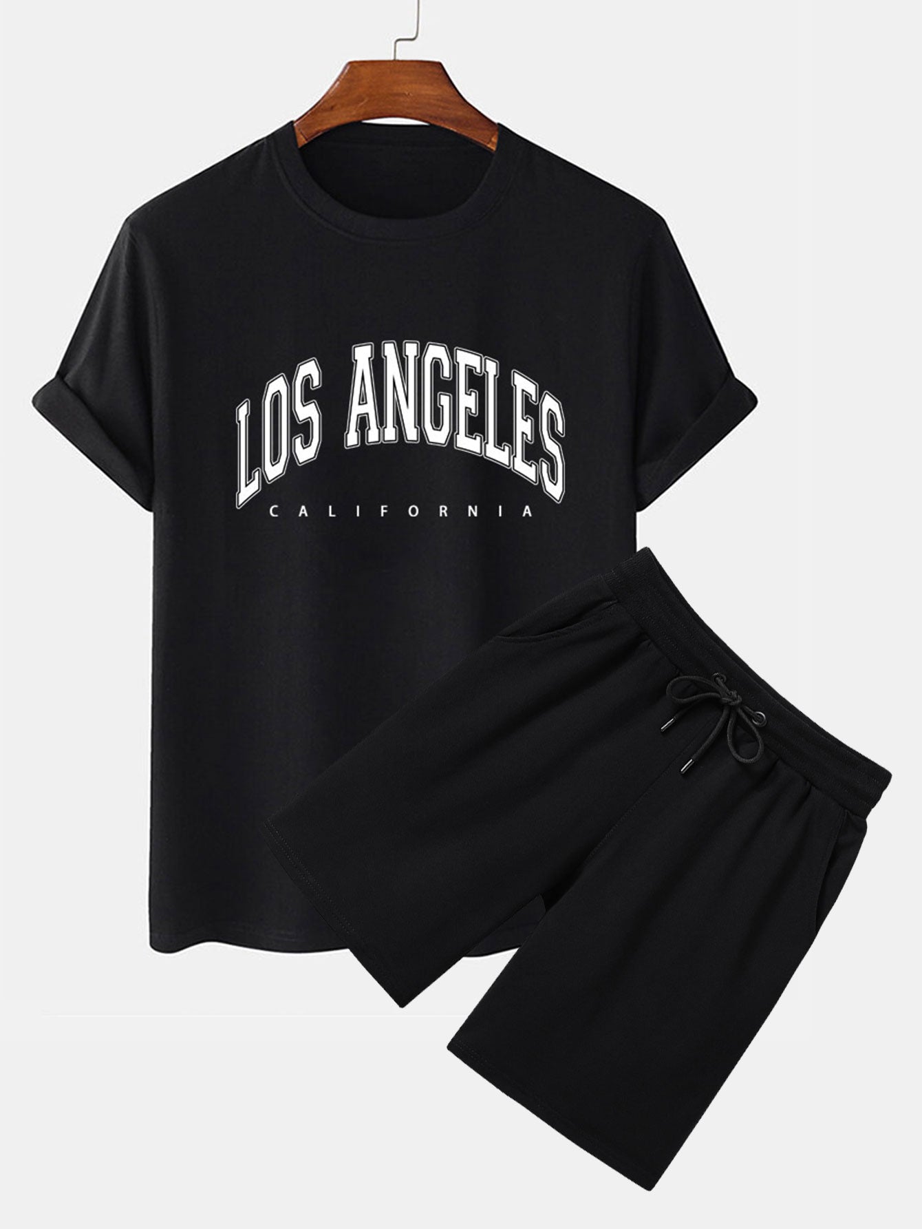 Pedro® | Los Angeles Print T-Shirt & Mid Length Shorts