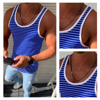 Kai® | Striped Casual Tank Top For Men