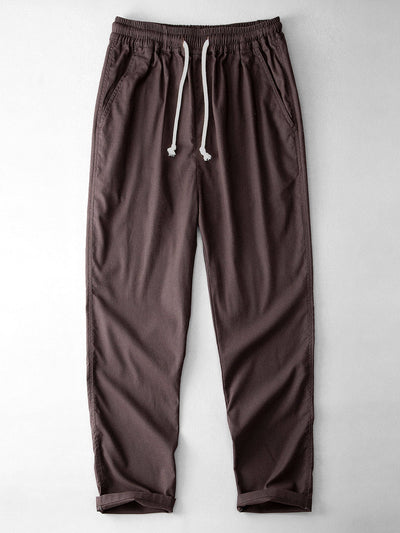 Ademar® | Geometric Jacquard Cuban Shirt & Straight Leg Linen Pants