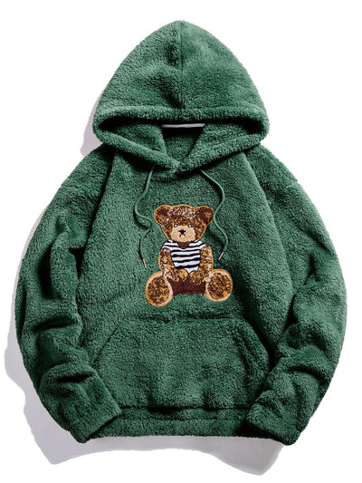Christian | Bear Embroidered Patch Teddy Hoodie