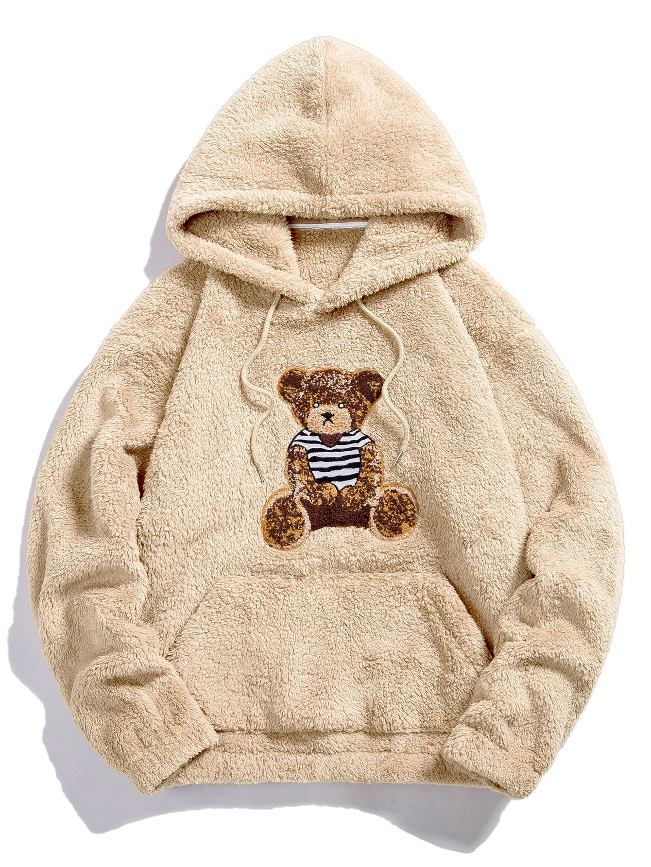 Christian | Bear Embroidered Patch Teddy Hoodie