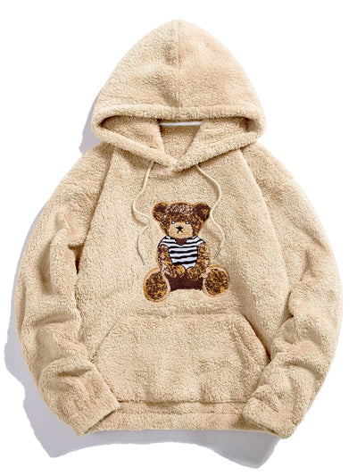 Christian | Bear Embroidered Patch Teddy Hoodie