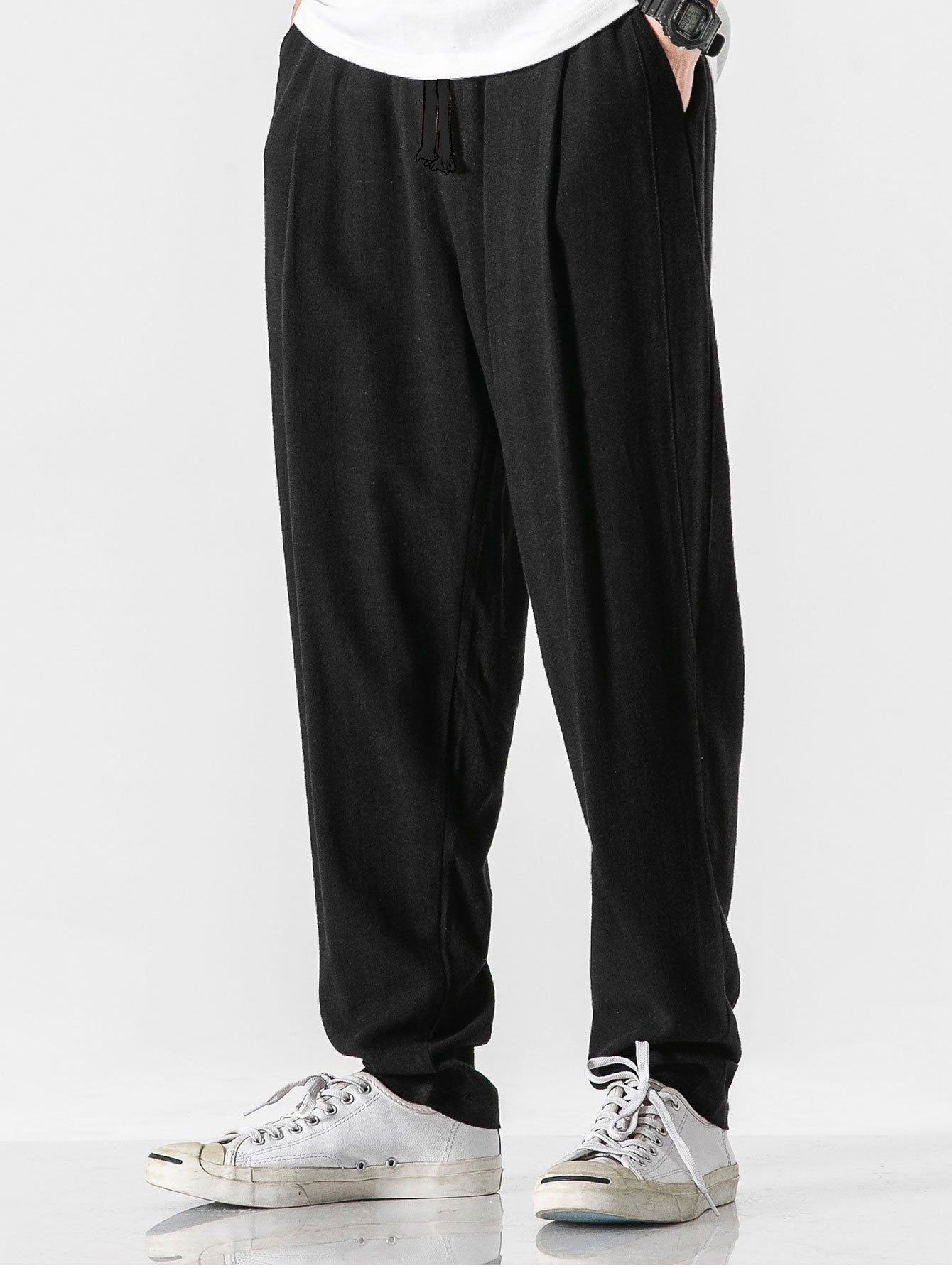 Timothy® | Relax Fit Linen And Cotton Blend Harem Pants