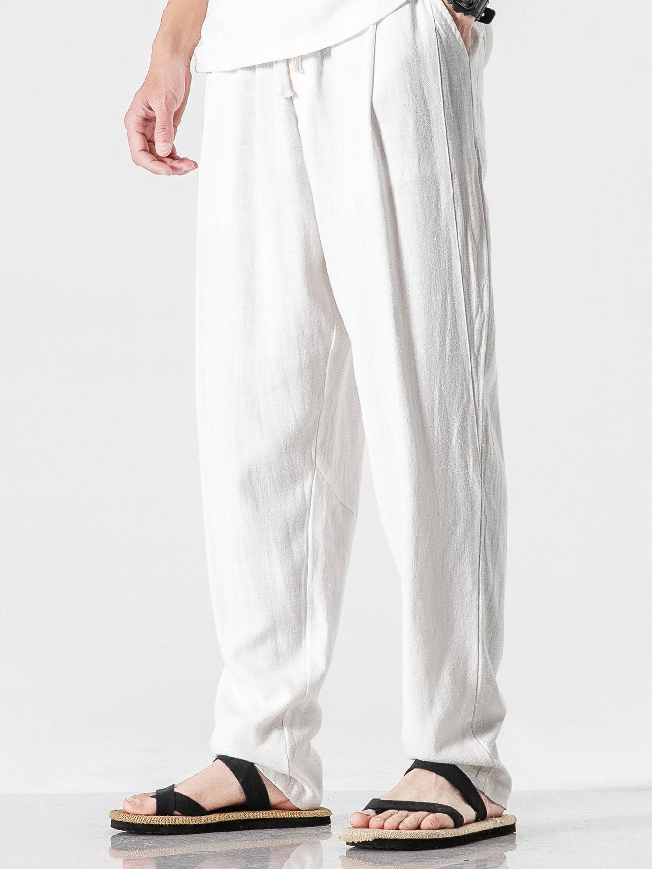 Innes® | Relax Fit Harem Pants In Linen And Cotton Blend
