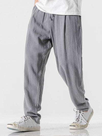 Edmund® | Relax Fit Linen And Cotton Blend Harem Pants
