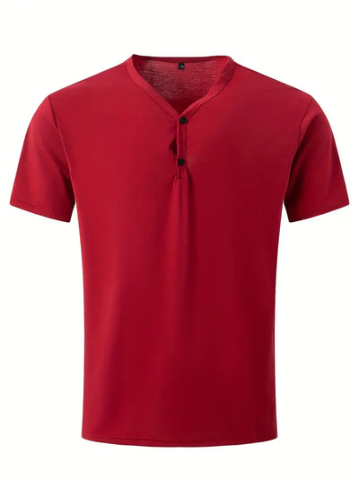 Ellis® | Solid, Casual V-Neck T-Shirt For Men