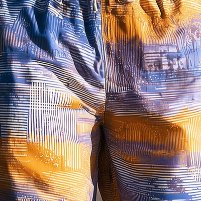 Terence | Men'S Summer Fashion Gradient Printed Cotton Blended Casual Shorts
