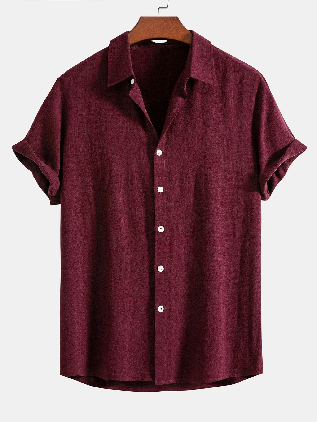 Jeremías® | Linen Rayon Blend Button Up Shirt & Wrinkle Textured Straight Leg Pants