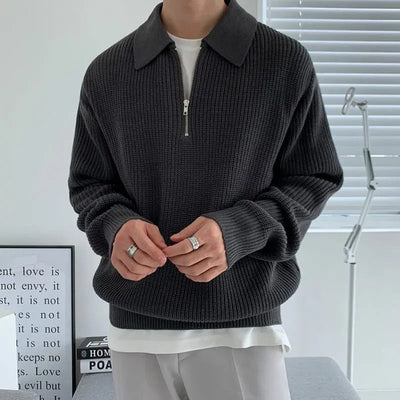 Ira® | Half-Zip Knitted Sweater For Men