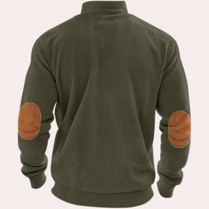 Servando® | Men's Zipper Corduroy Sweater