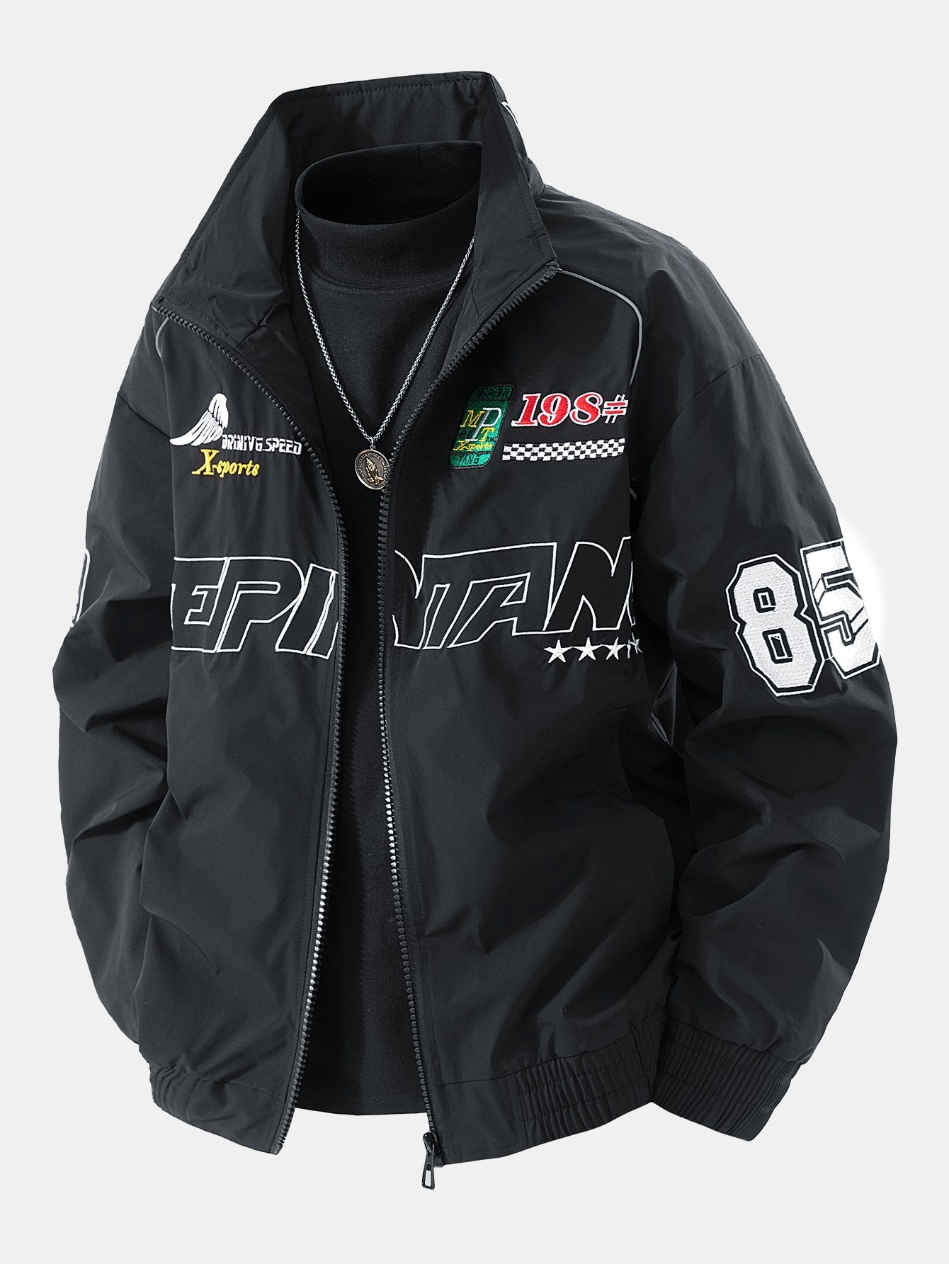 Emiliano® | Relax Fit Embroidered Racing Jacket