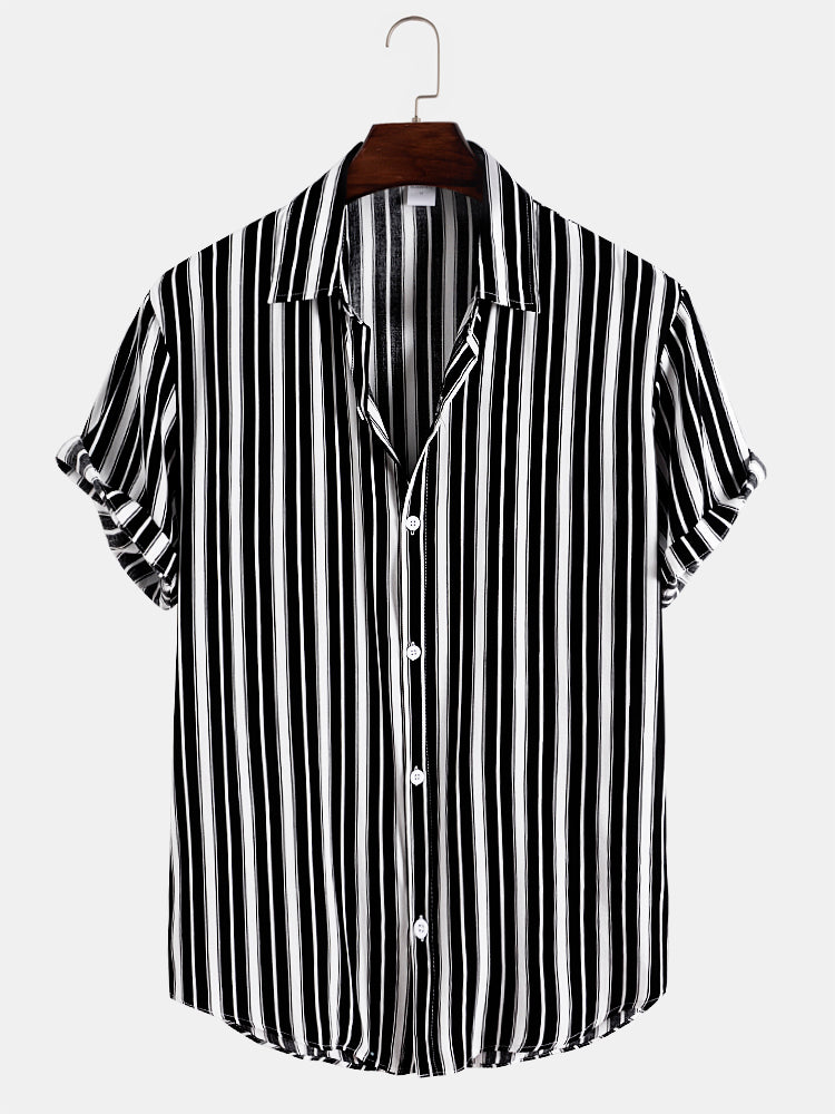 Alvis® | Stripes Short Sleeve Casual Shirts