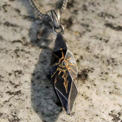 Luis | Men'S Vintage Fashion S925 Silver Wishing Stone Necklace