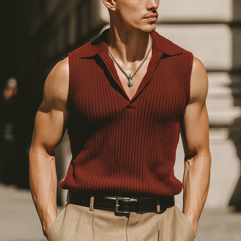 Karl | Men'S Summer Fashion Cool Cotton Knitted Sleeveless Tank Top