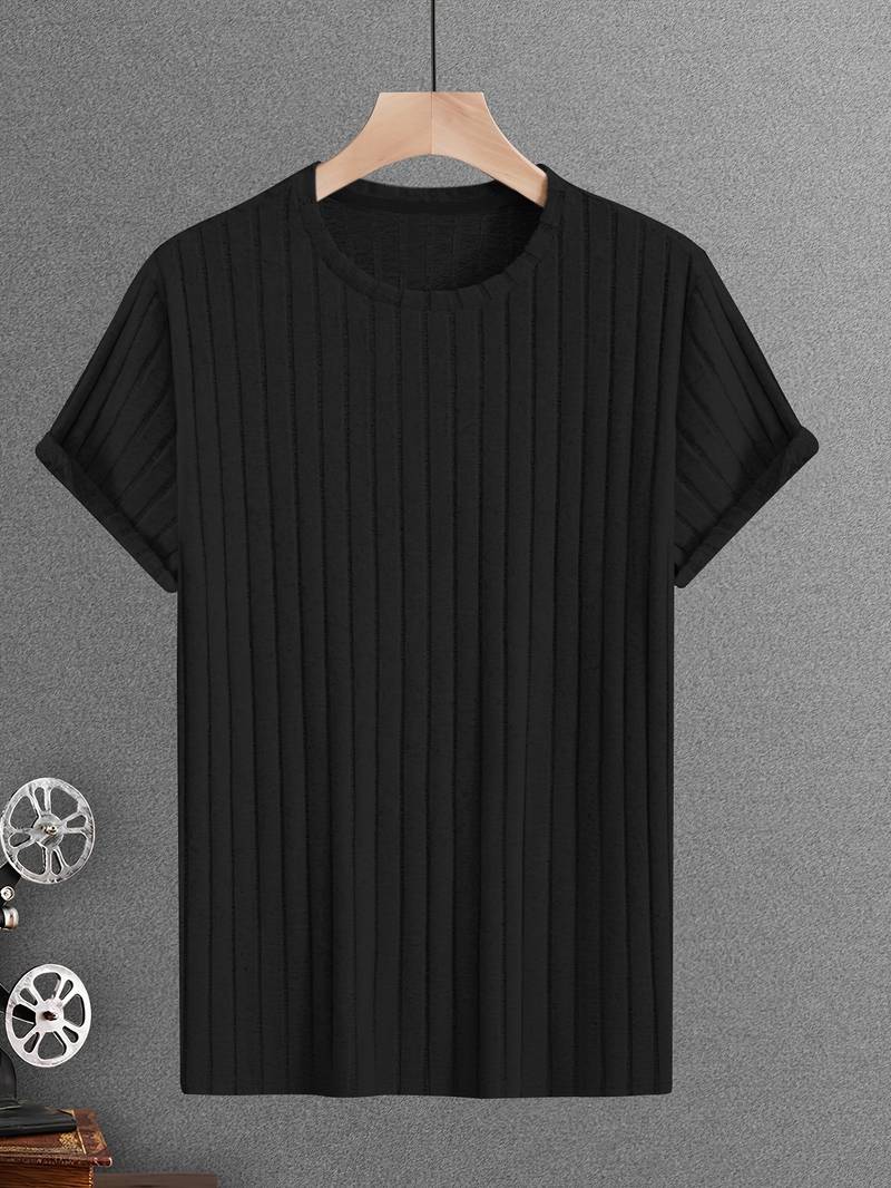 Lucero® | Ribbed Casual Short Sleeve T-Shirt