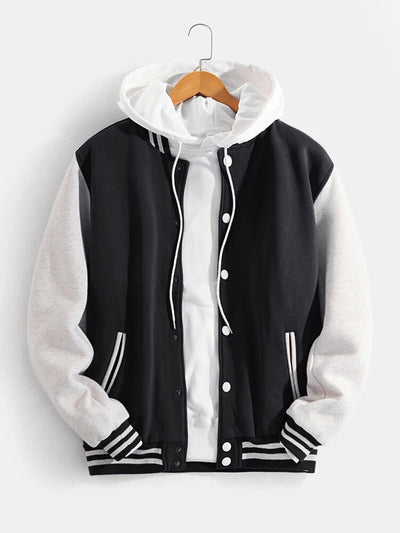 Zion | Contrast Baseball Jacket Without Hoodie
