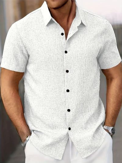 Pax | Lightweight short-sleeved linen blend shirt