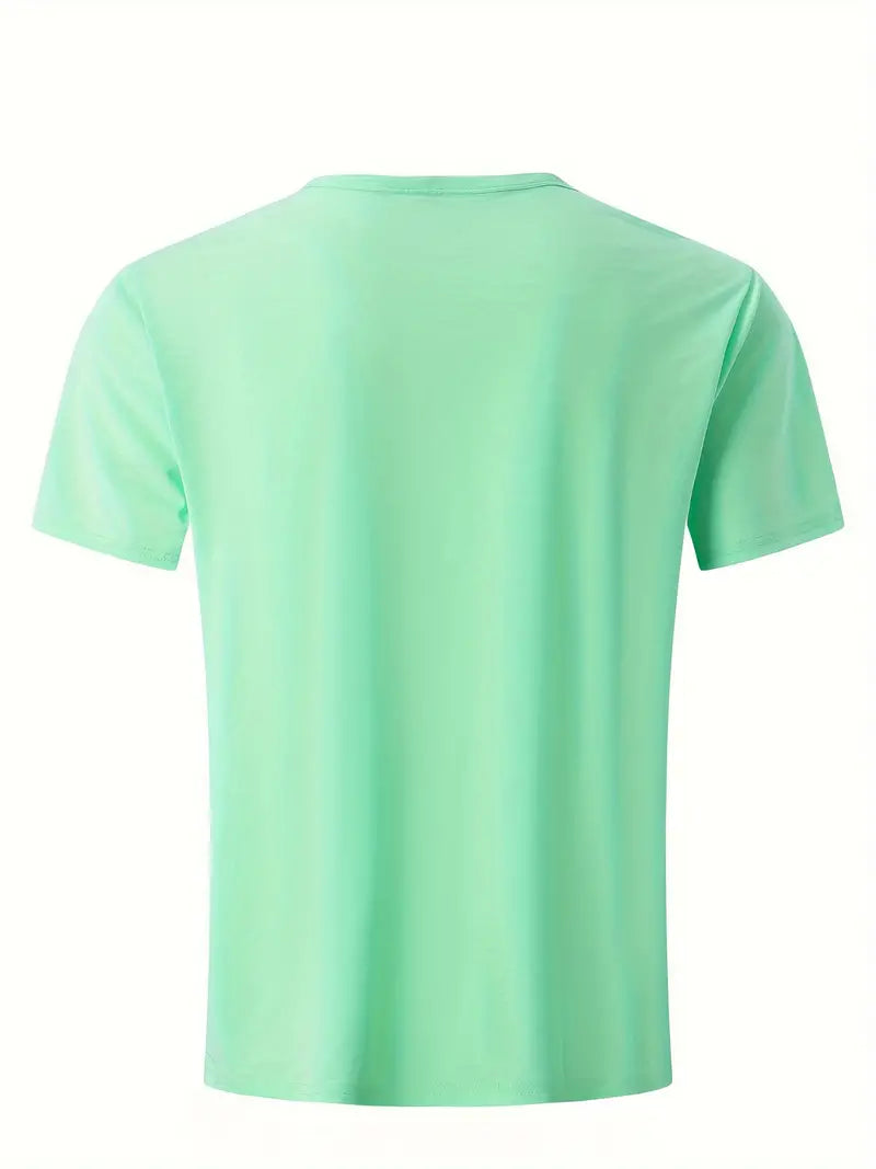 Ellis® | Solid, Casual V-Neck T-Shirt For Men