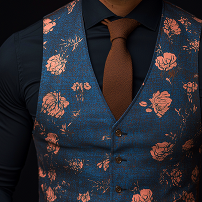 Brandon | Men'S Retro Casual Printed Suit Vest