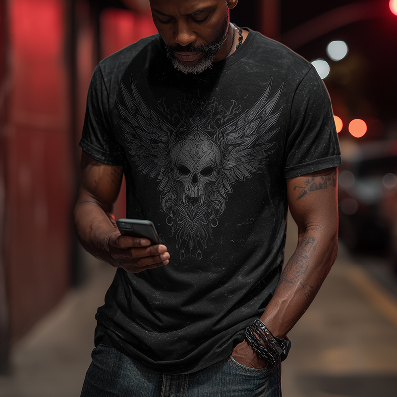 Rudolph | Men'S Summer Fashion Street Print Polyester Blend Short-Sleeved T-Shirt