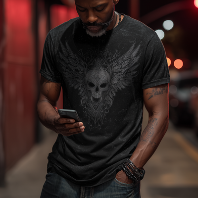 Rudolph | Men'S Summer Fashion Street Print Polyester Blend Short-Sleeved T-Shirt