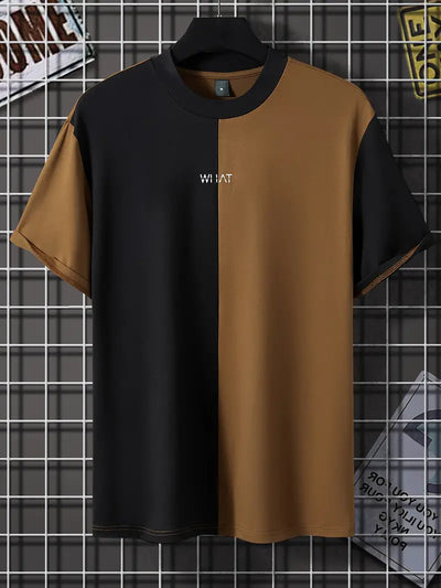 Silas® | Stylish color block t-shirt with short sleeves and a crew neck