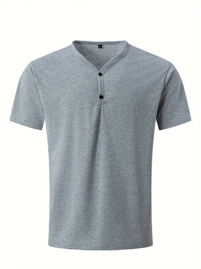 Ellis® | Solid, Casual V-Neck T-Shirt For Men