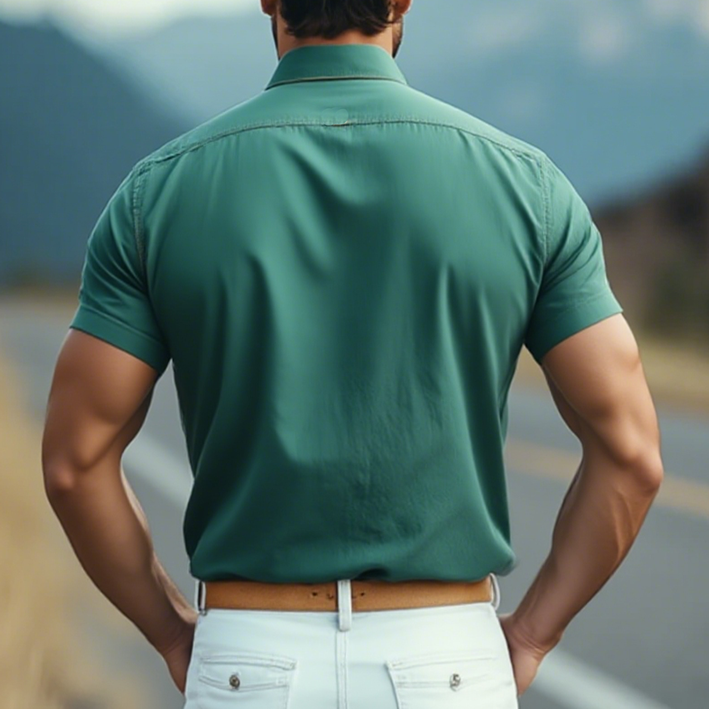 Cody | Men'S Casual American Western Tough Style Cotton Blend Embroidered Slim Short Sleeve Shirt