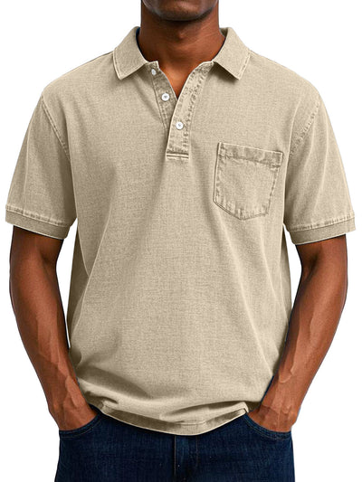 Linus® | Men'S Casual Vintage Polo Shirt