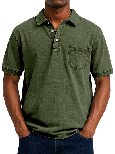 Linus® | Men'S Casual Vintage Polo Shirt