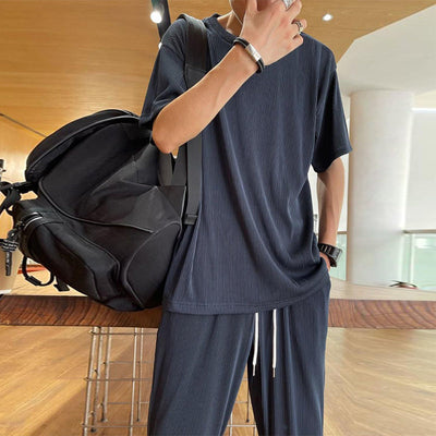 Draven® | Men'S Casual Ice Silk 2-Piece Set