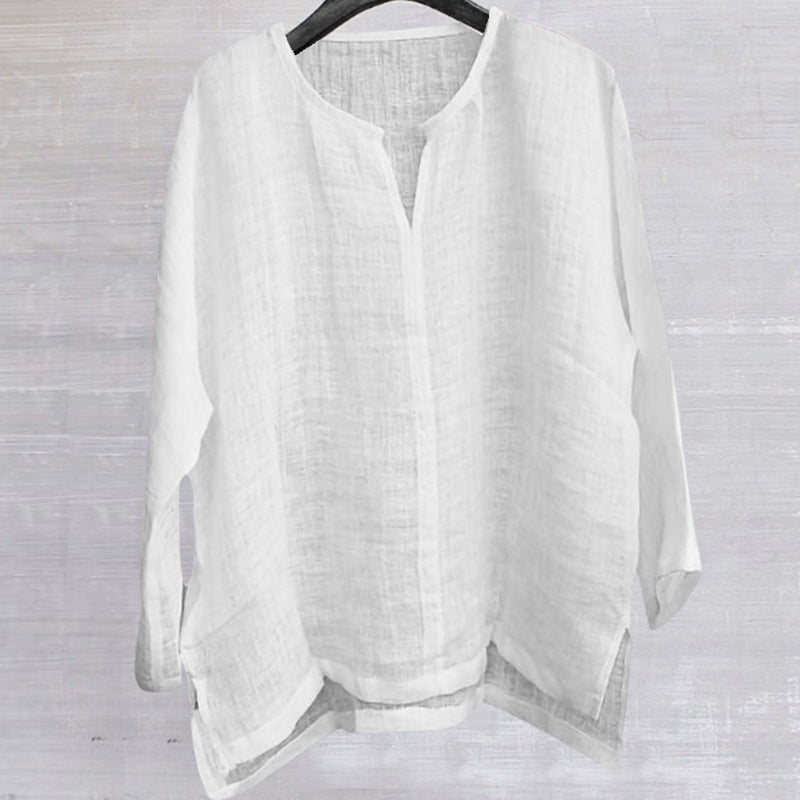 Judson® | Solid Color Loose V-Neck Shirt