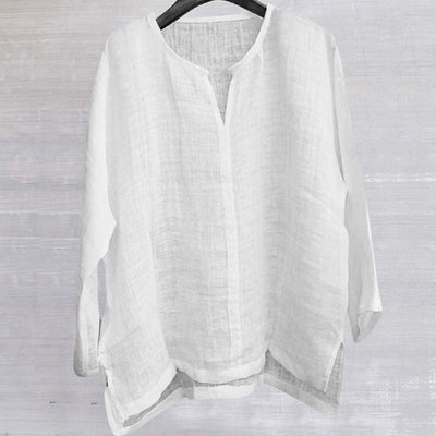 Judson® | Solid Color Loose V-Neck Shirt