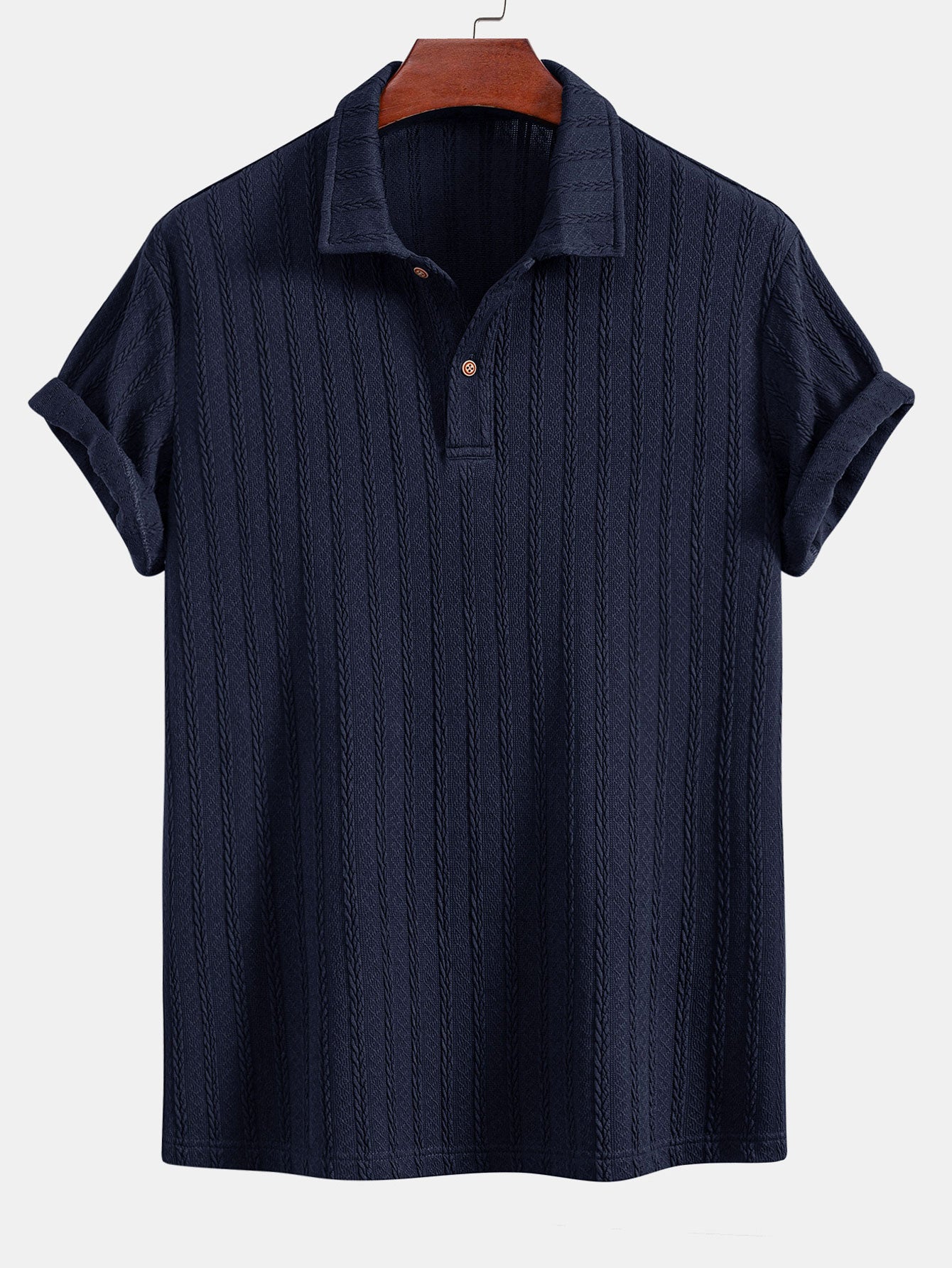 John | Twist Texture Knit Polo Shirt