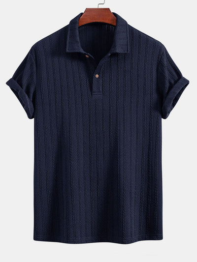 John | Twist Texture Knit Polo Shirt