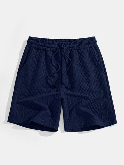 Edgardo® | Geometric Diamond Jacquard Polo & Shorts