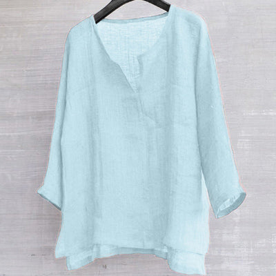 Judson® | Solid Color Loose V-Neck Shirt