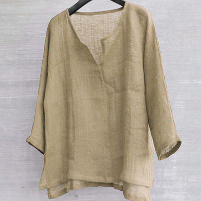 Judson® | Solid Color Loose V-Neck Shirt