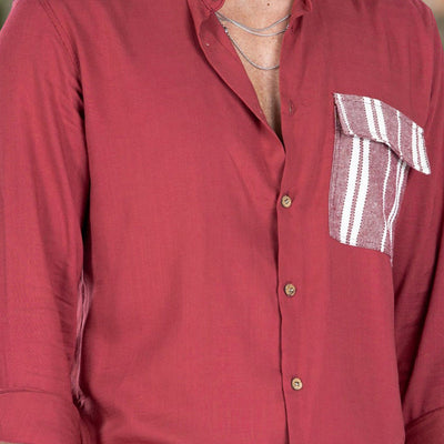 Jordan® | Men'S Summer Casual Shirt With Contrasting Color And Lapels