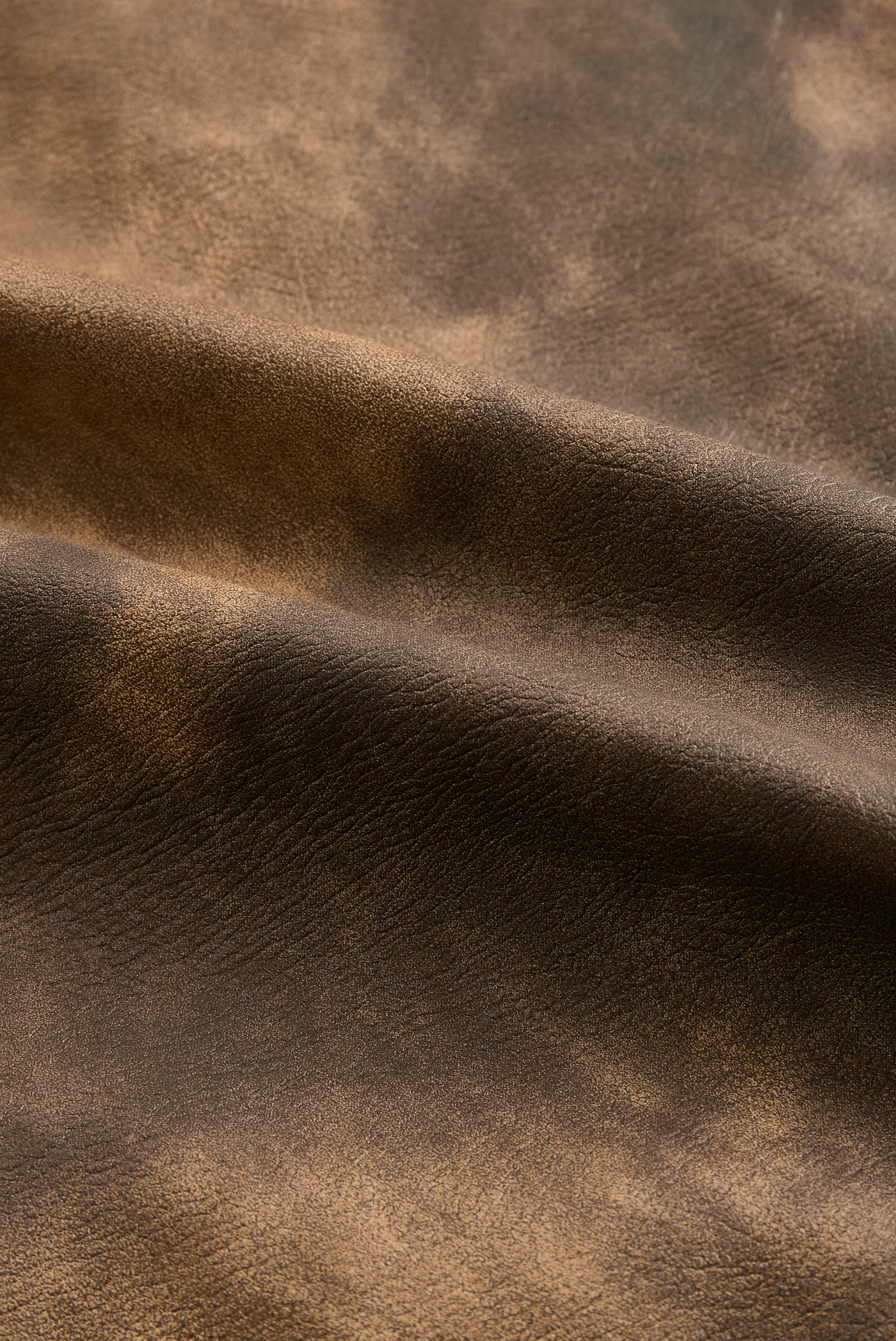 Men's Vine Distressed P Leather Lapel Jacket