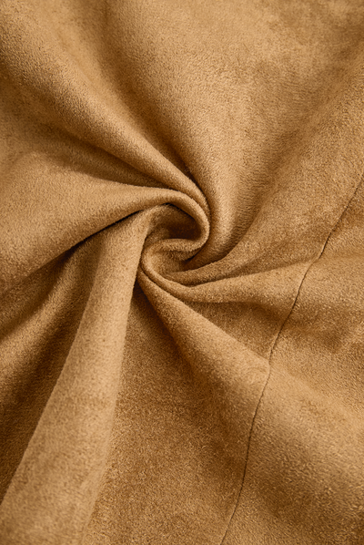 Men's Vintage Suede Fleece Collar Patchwork Multi-Pocket Zipper Coat