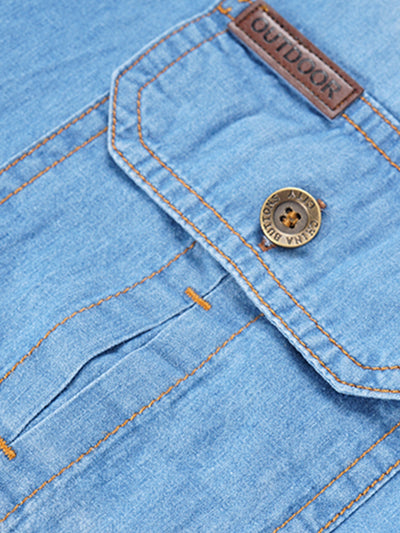 Fidel® | Washed Denim Shirt With Pockets