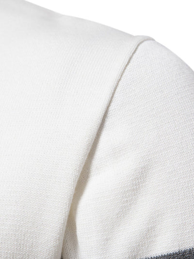 Hanibal® | Contrast Geometric Jacquard Quarter-Zip Sweater