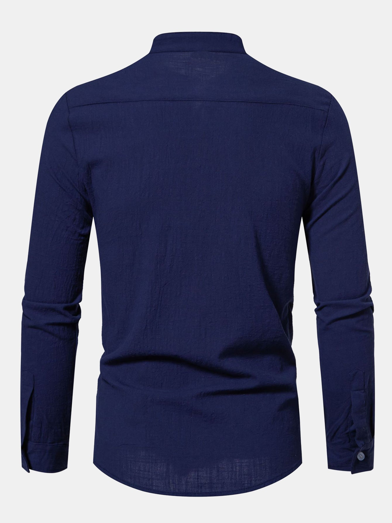 Ian® | Long Sleeved Textured Stand Collar Shirt