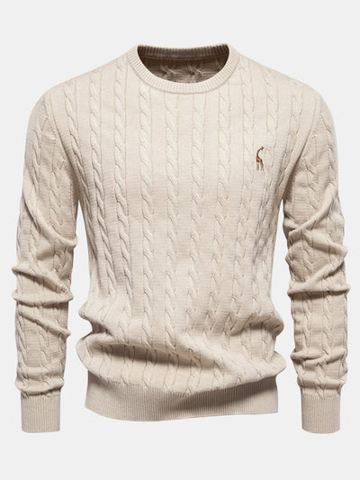 Elías® | Giraffe Embroidery Twist Jacquard Sweater